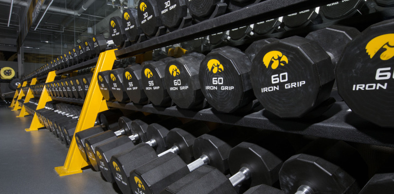 Carver Hawkeye Arena weight room